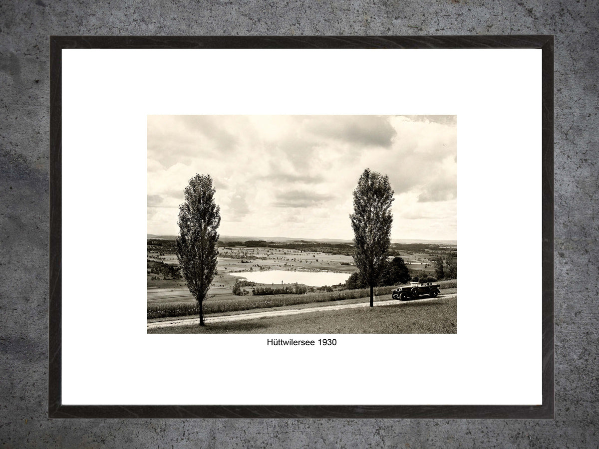 Hüttwilersee 1930 – Historische Landschaftsaufnahme – Gerahmter Print