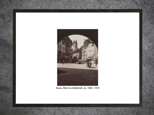 Aarau – Blick ins Adelbändli ca. 1900–1910 – Gerahmter historischer Print