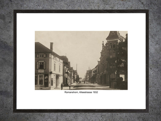 Romanshorn Alleestrasse, 1932 – Gerahmter historischer Print