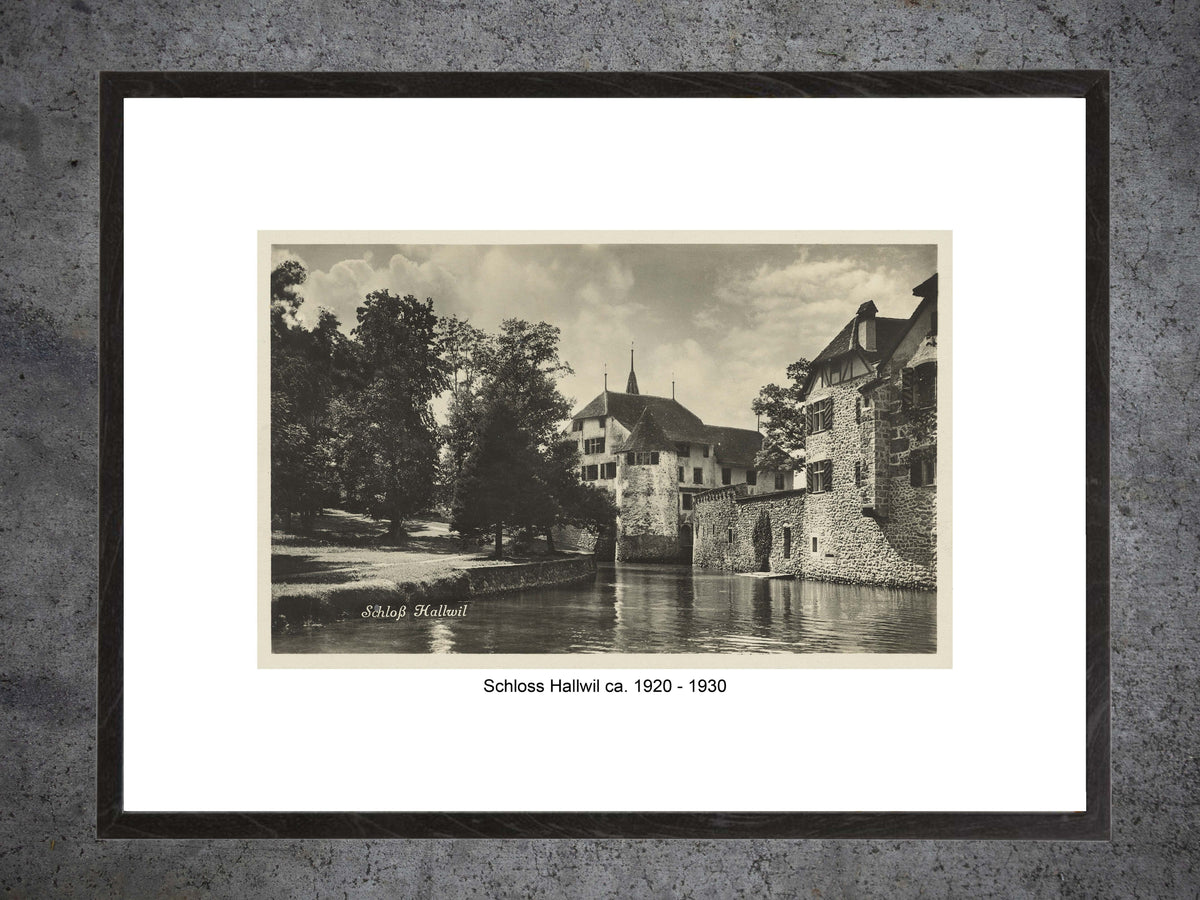 Schloss Hallwil, ca. 1920–1930 – Gerahmter historischer Print