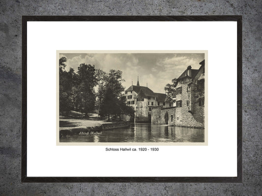 Schloss Hallwil, ca. 1920–1930 – Gerahmter historischer Print