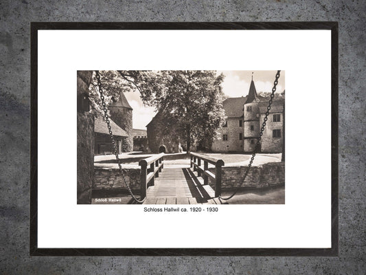 Schloss Hallwil, ca. 1920–1930 – Gerahmter historischer Print