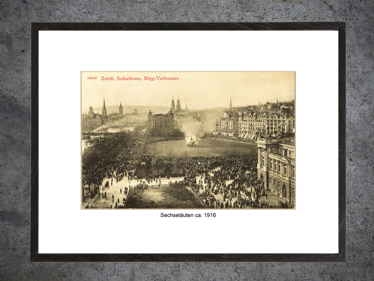 Zürich Sechseläuten, ca. 1916 – Gerahmter historischer Print