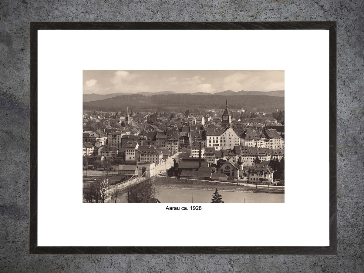 Aarau, ca. 1928 – Gerahmter historischer Print