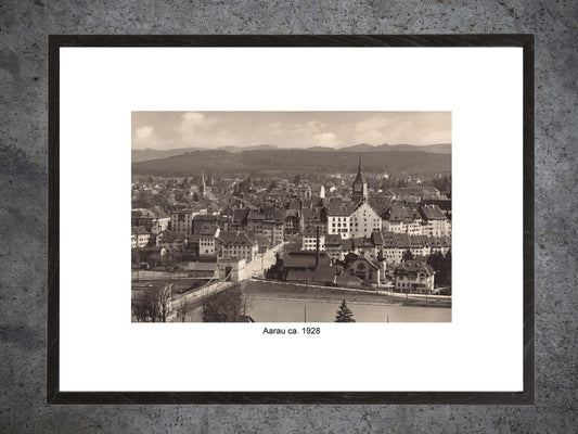 Aarau, ca. 1928 – Gerahmter historischer Print