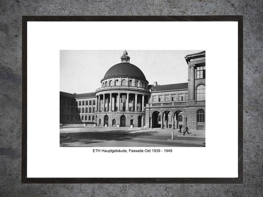 ETH Zürich Hauptgebäude, ca. 1939–1949 – Gerahmter historischer Print