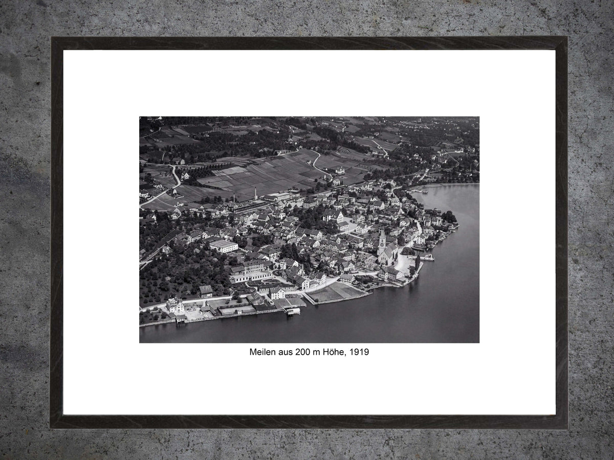 Meilen aus 200 m Höhe, 1919 – Gerahmter historischer Print