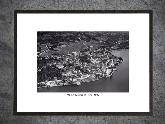 Meilen aus 200 m Höhe, 1919 – Gerahmter historischer Print