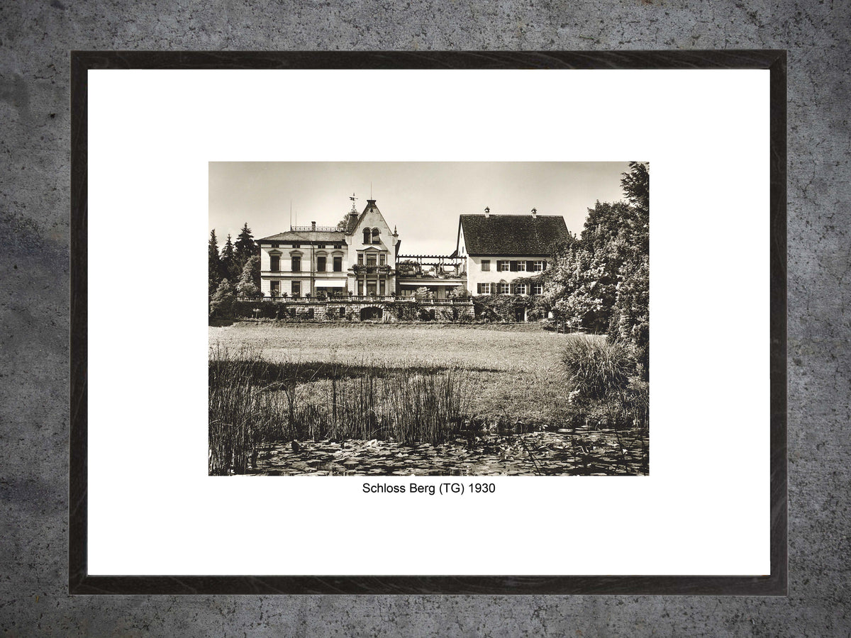 Schloss Berg (TG), 1930 – Gerahmter historischer Print